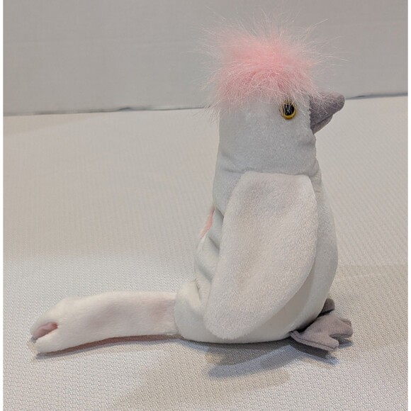 Lot of 2 TY Beanie Baby Birds Quackers Yellow Duck and Kuku White Cockatoo - Picture 12 of 14